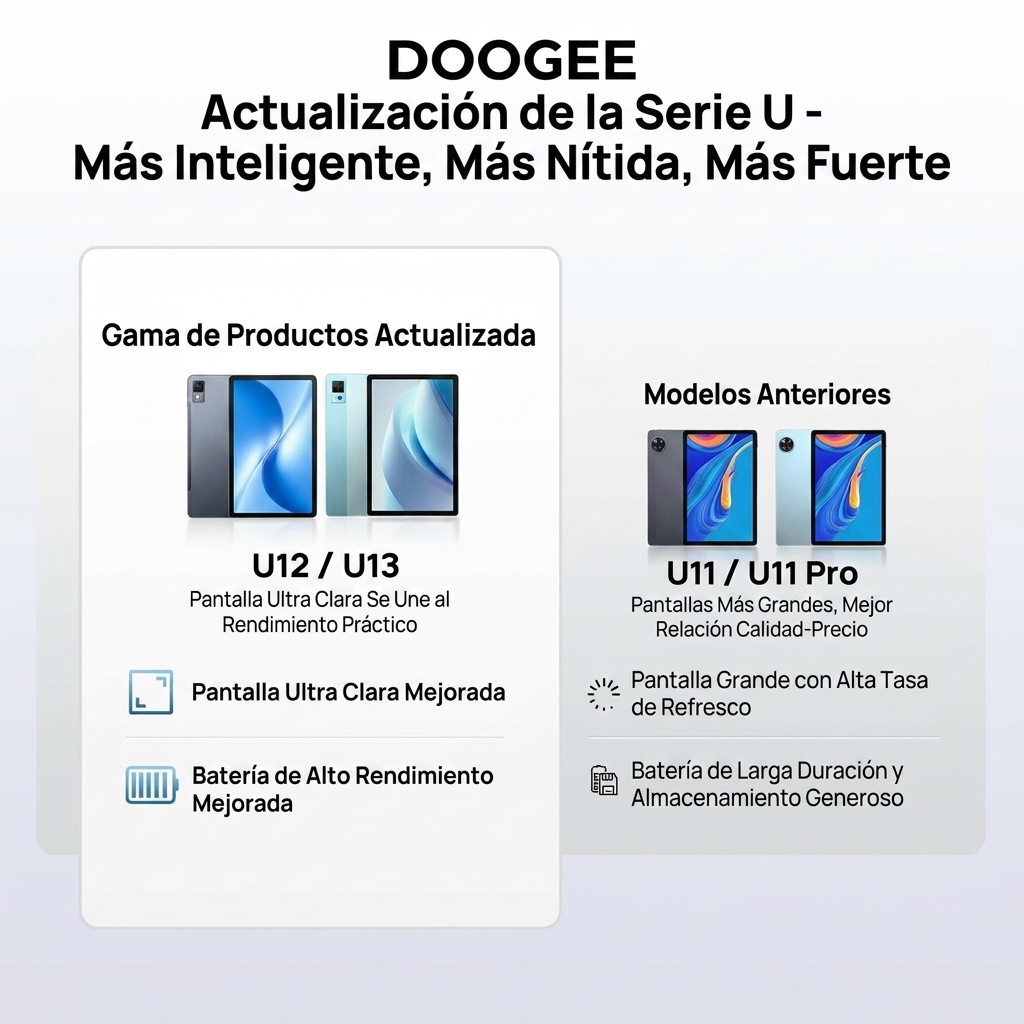 【Última versión Android 16】Tablet DOOGEE U12 VIP con Android 16, pantalla de 12 pulgadas, 24 GB de RAM + 128 GB de almacenamiento ampliable hasta 2 TB, Gemini AI, teclado y lápiz incluidos, batería de 9000 mAh con carga de 18 W, cámaras de 13 MP + 8 MP, tablet infantil con procesador Octa-Core, Widevine L1, OTG y Face ID. - Bild 4