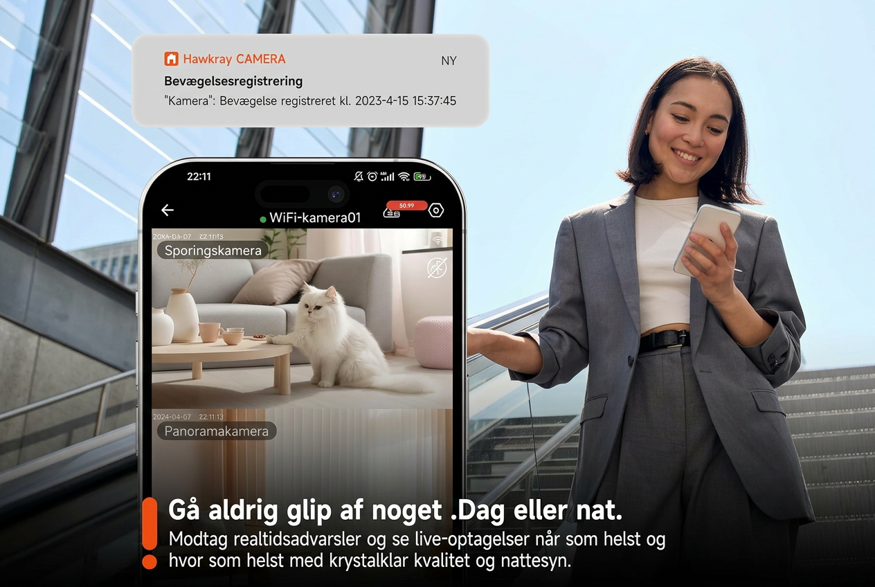 3 MP 2K smart sikkerhedskamera, babyovervågning og kæledyrskamera, farve nattsyn, bevægelsesregistrering, nem montering, cloud-/SD-lagring - Bild 3