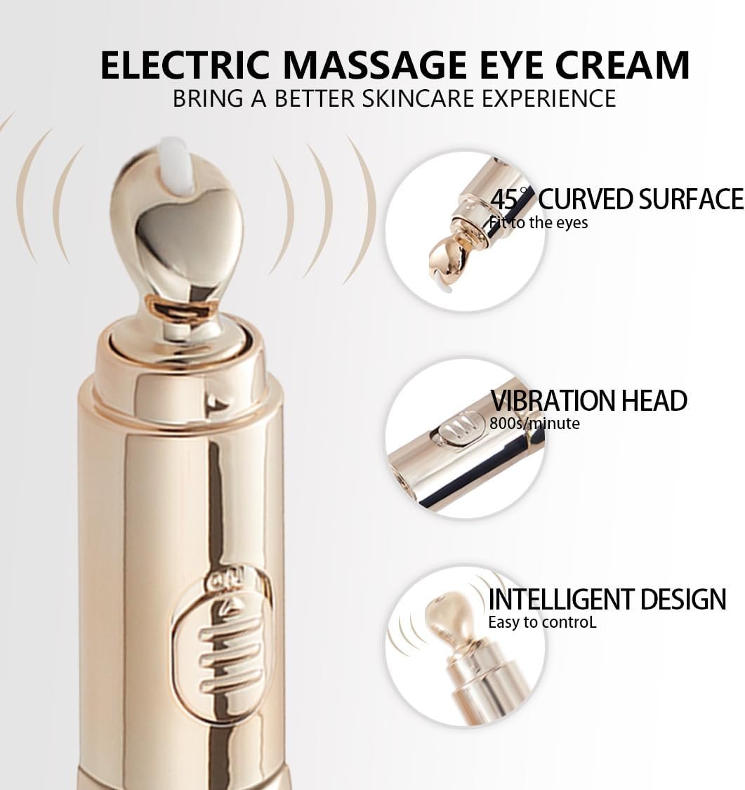Yikavo Multieffekte Augencreme mit elektrischem Massagegerät zur Linderung von Schwellungen, feinen Linien, Augenringen und Augenpartien - Bild 4