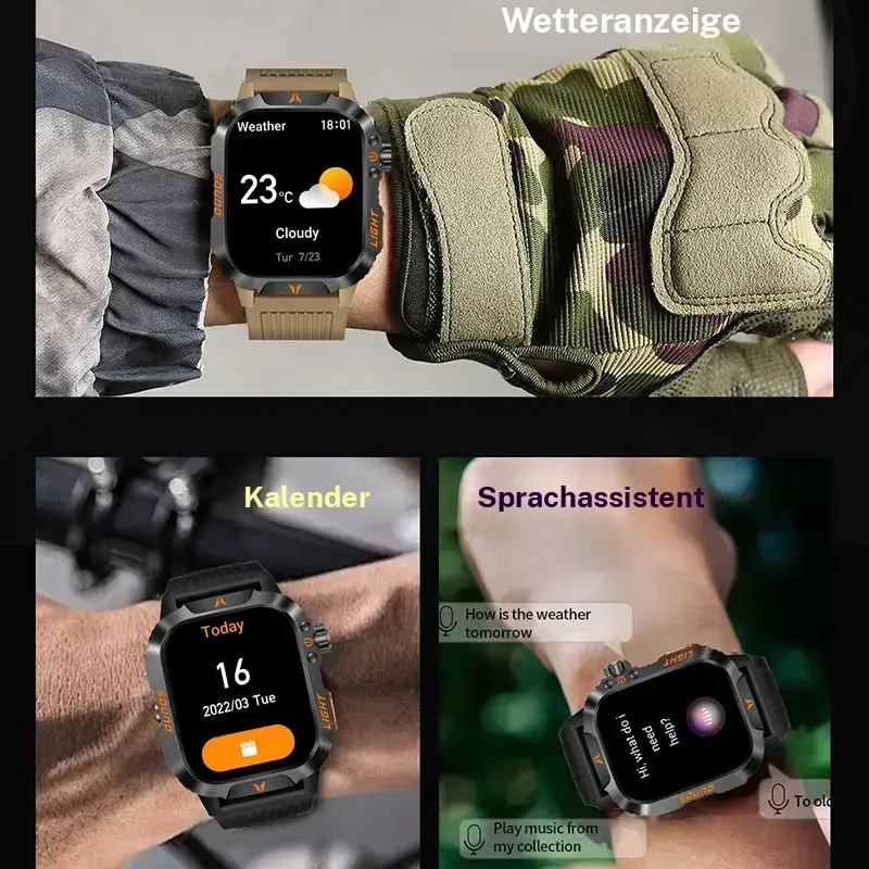 Multi-functional Smart Watch with Flashlight Compass, Fashionable Digital Watch with Heart Rate Monitoring & Sleep Tracking, Sports Watch with Multiple Sports Modes for Women & Men - Image 8