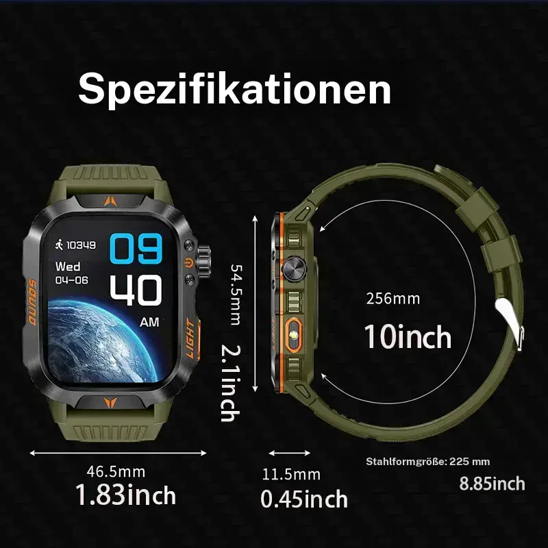 Multi-functional Smart Watch with Flashlight Compass, Fashionable Digital Watch with Heart Rate Monitoring & Sleep Tracking, Sports Watch with Multiple Sports Modes for Women & Men - Image 2
